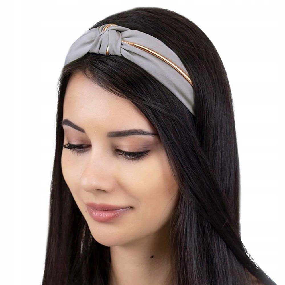 

Opaska Do Włosów węzeł turban Pin Up Szara