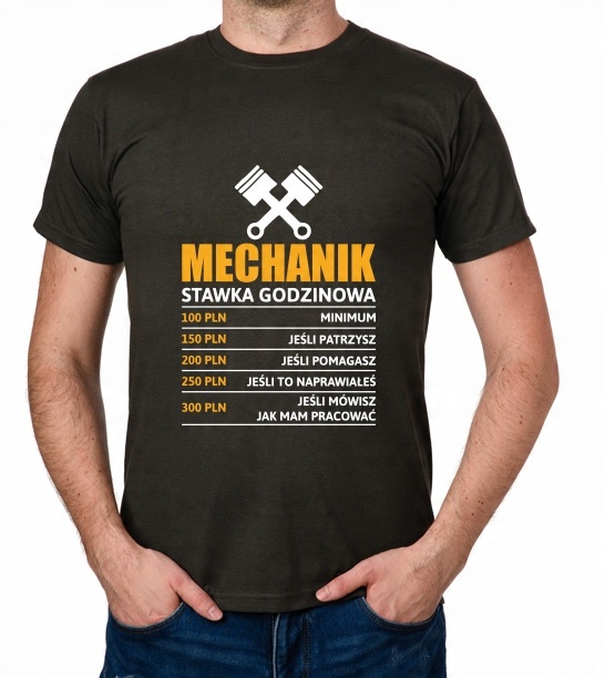 

koszulka Mechanik stawka godzinowa prezent