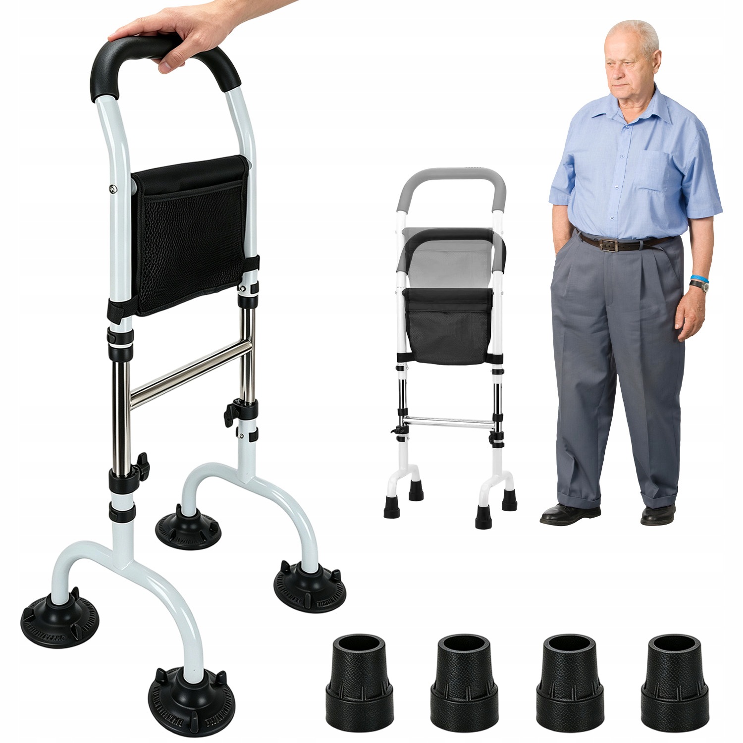 Balkonik 73-92CM Podpórka Regulowany Wytrzymały Baza Stabilny Dla Seniora