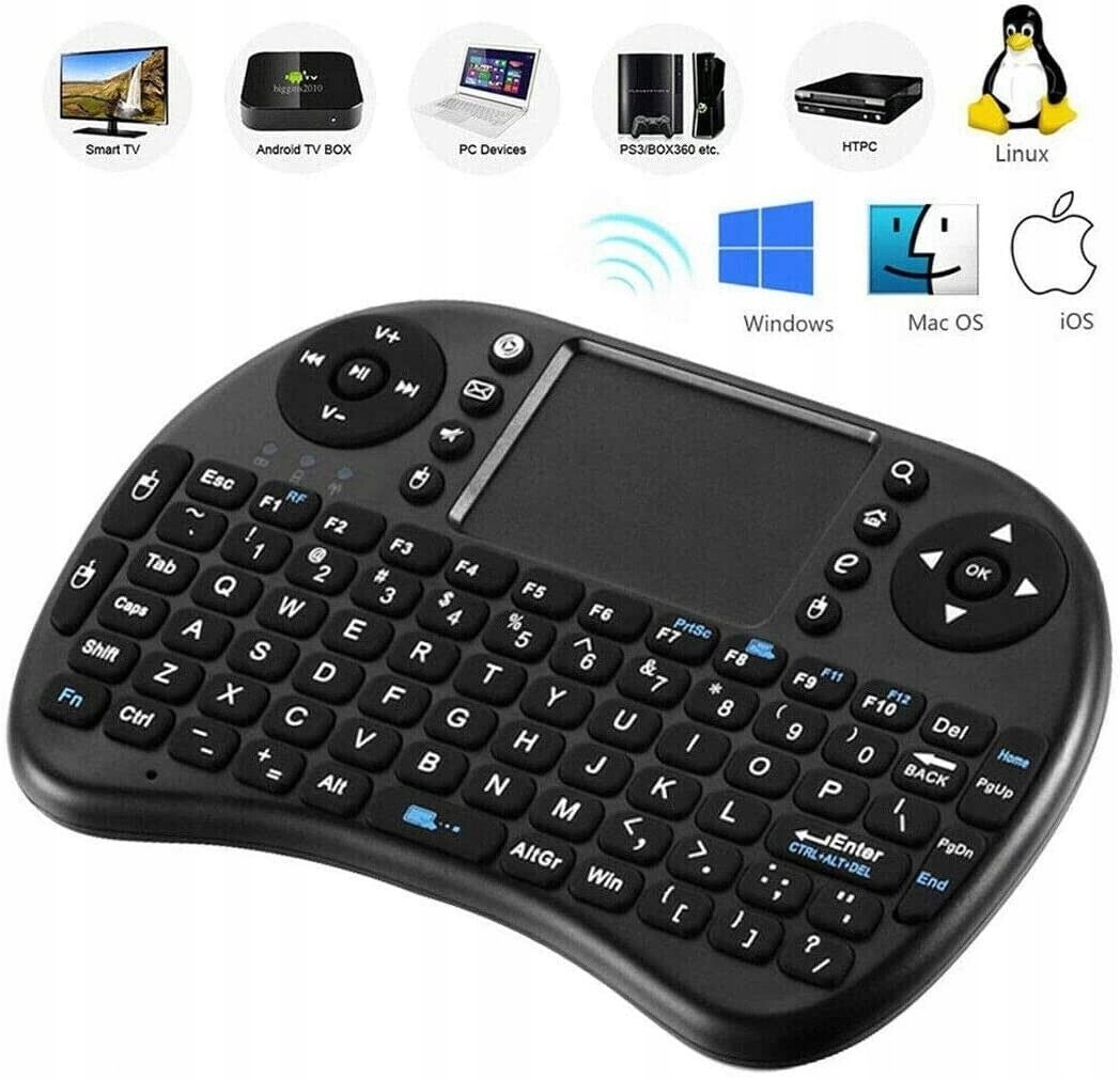 MINI KLAWIATURA BEZPRZEWODOWA BT LED PC SMART TV Interfejs USB (Radio 2.4 GHz)