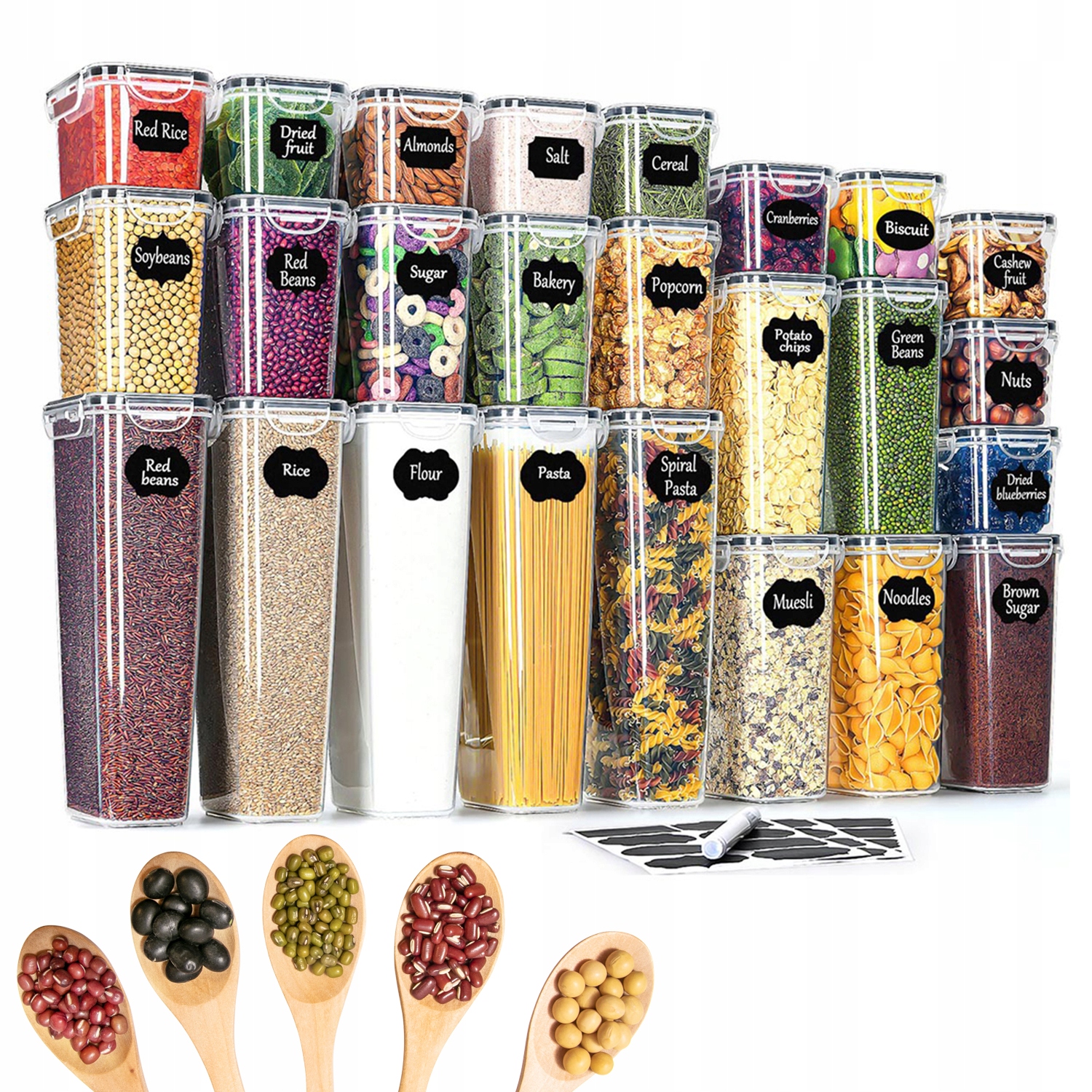 x25 Krabičky Na Potraviny Plastové Hermetické Vzduchotěsné Nádoby