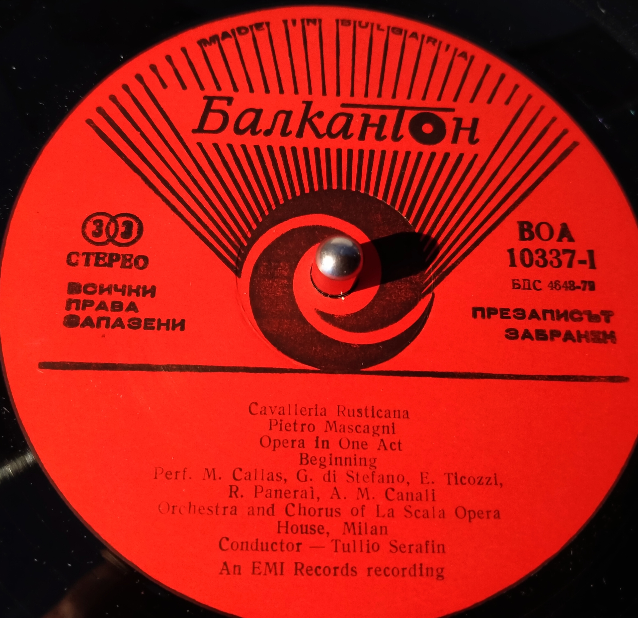 LEONCAVALLO = I PAGLIACCI /MASCAGNI = CAVALLERIA RUSTICANA 3LPs BOX CALLAS Obroty (rpm) 33