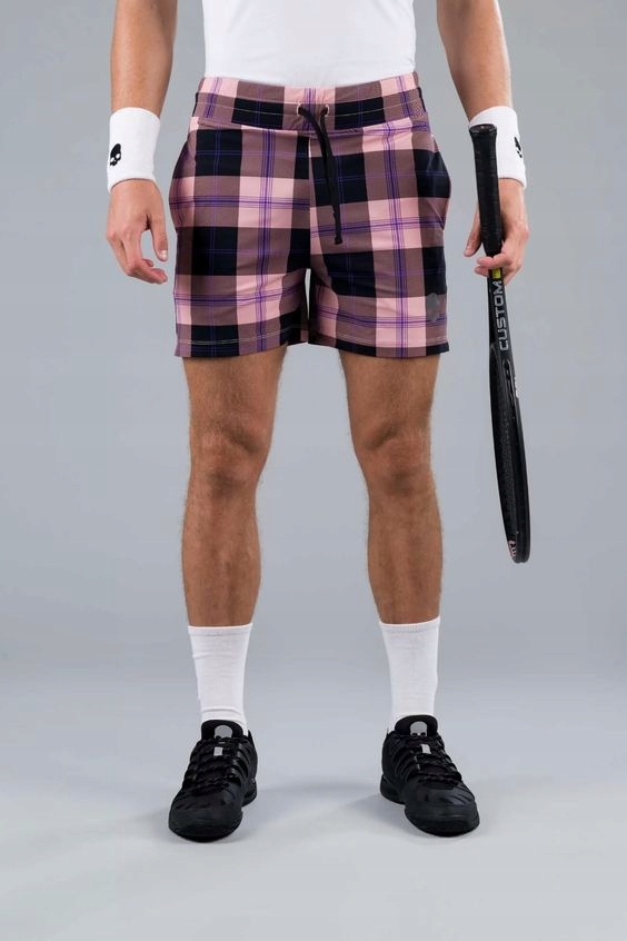 Spodenki męskie Hydrogen Tartan Shorts pink/black