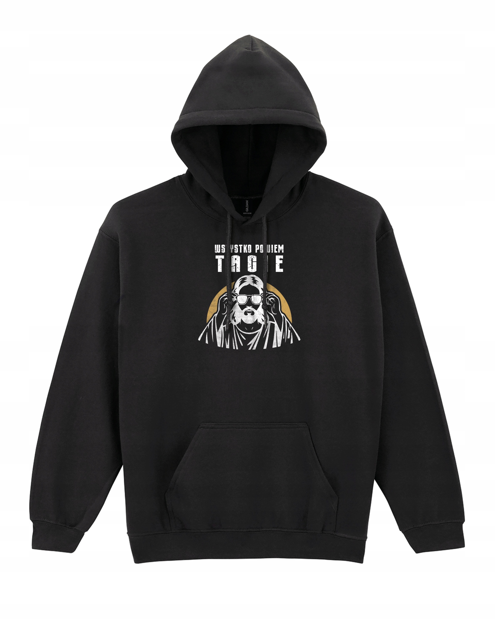 Mikina Všechno řeknu tatínkovi Zábavná s Ježíškem Černá XL