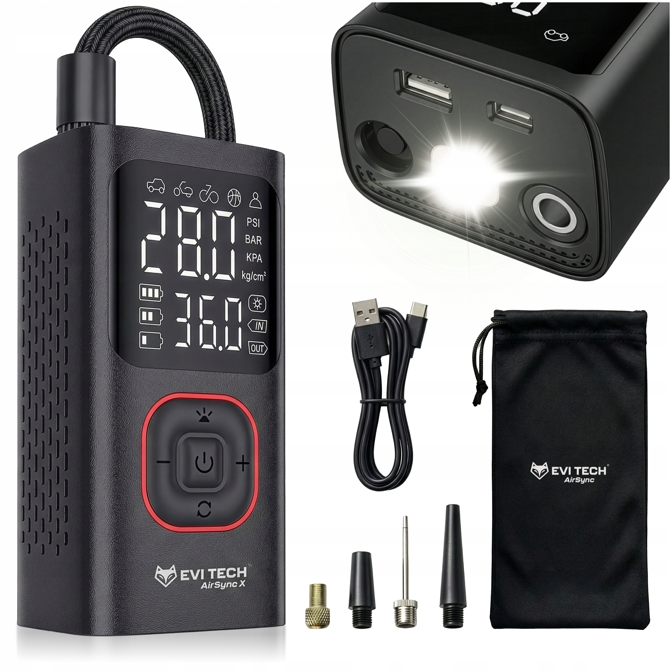 Elektrická Pumpa Na Kolo, Bezdrátový Kompresor Do Auta 11BAR 80W