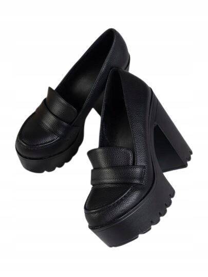 Shein Černé Dámské Mokasíny Na Platformě Vysoké Elegantní 42 1HD