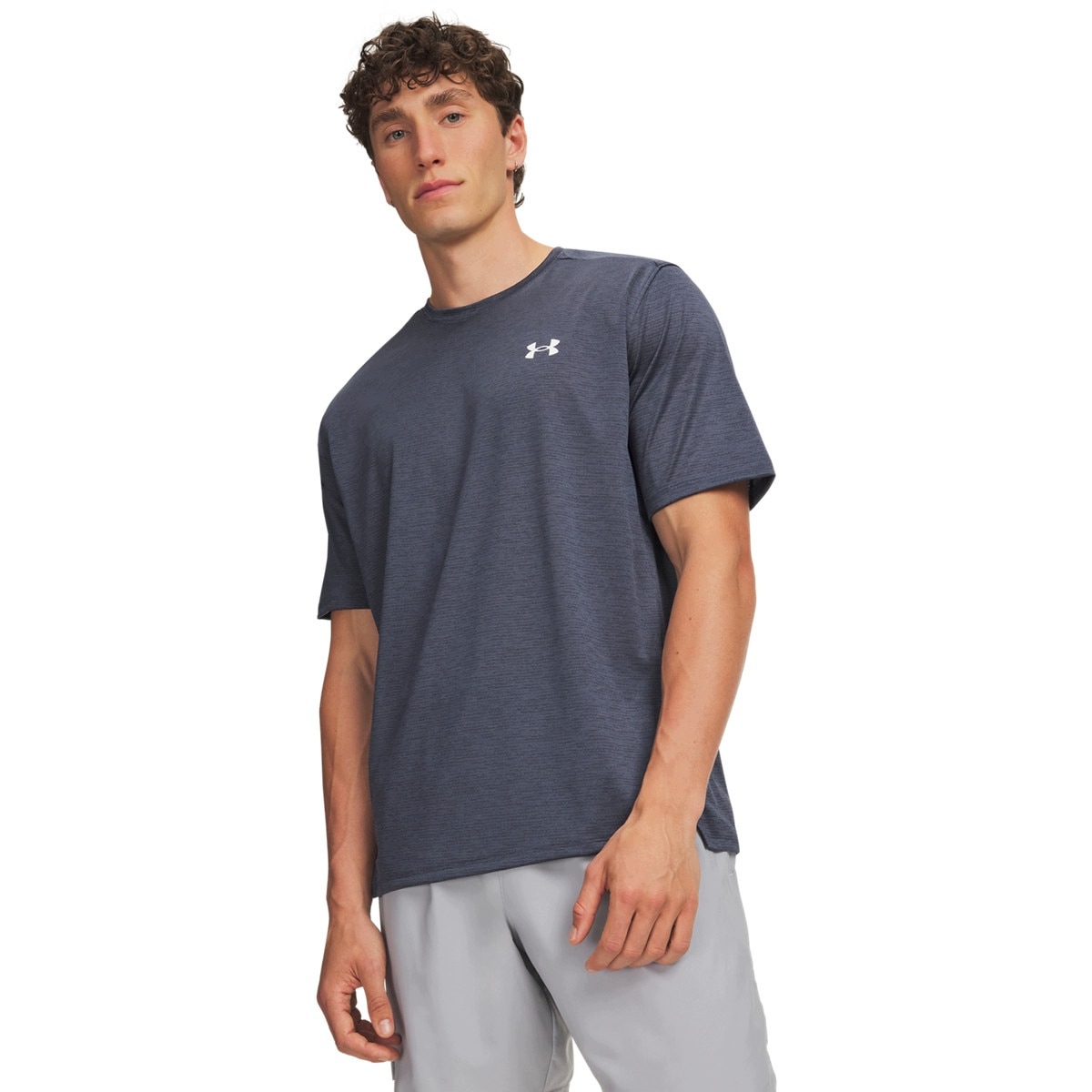 Męska koszulka t-shirt treningowa Under Armour Ua Tech Vent Ss Szary XXL