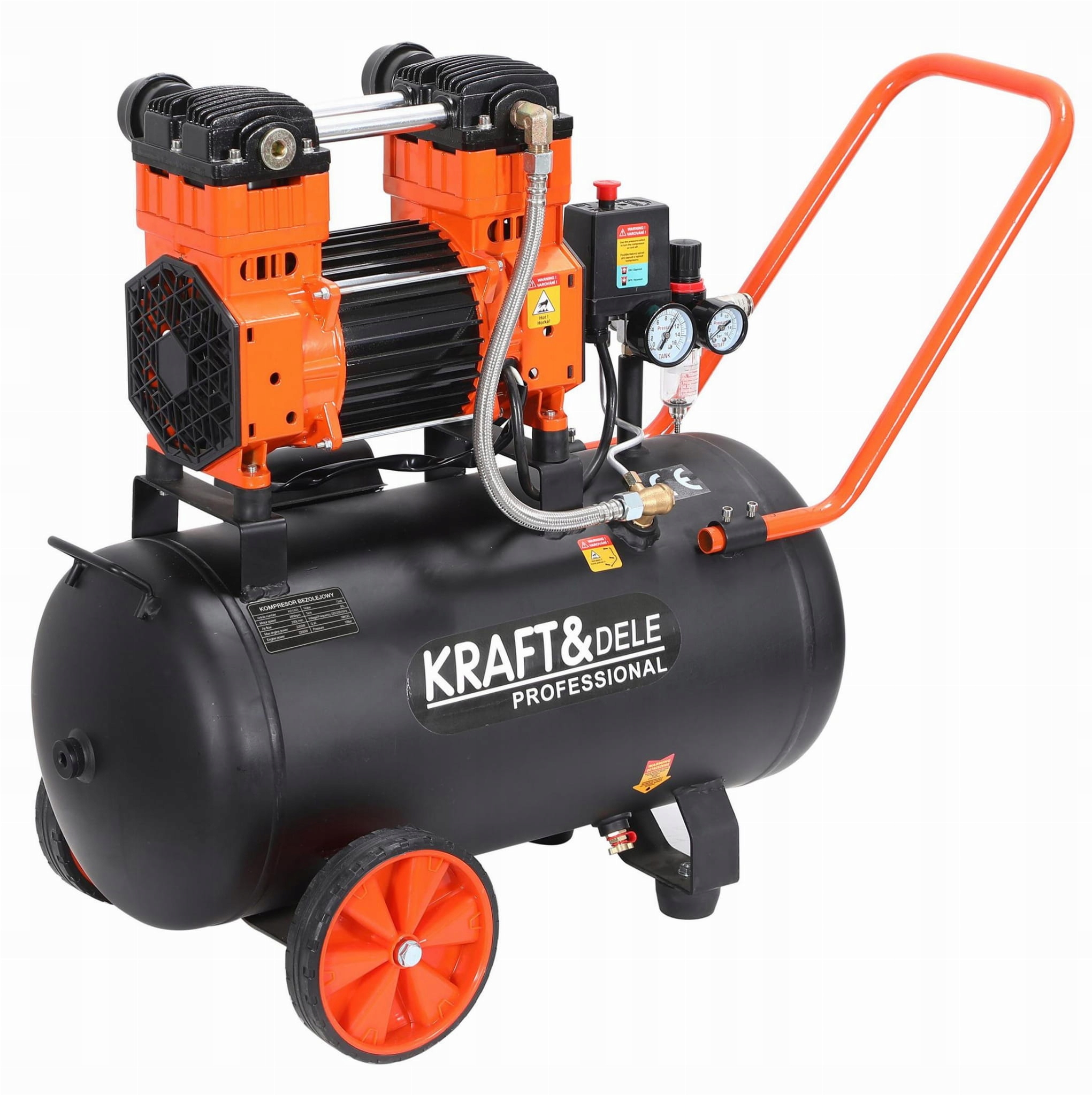 Bezolejový Kompresor Vzduchu 2200 W 50 L 295 L/min 10 Bar