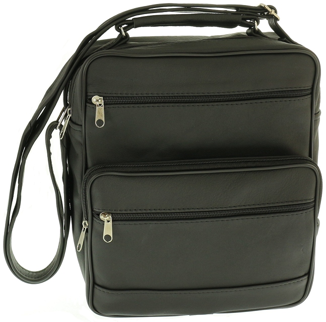 Vertikální pánská taška na rámu kabelka přes rameno, černá