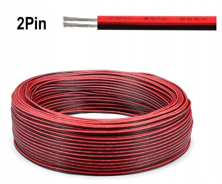 

Przewód Do Taśm Led dwużyłowy 2x0.35mm 1metr