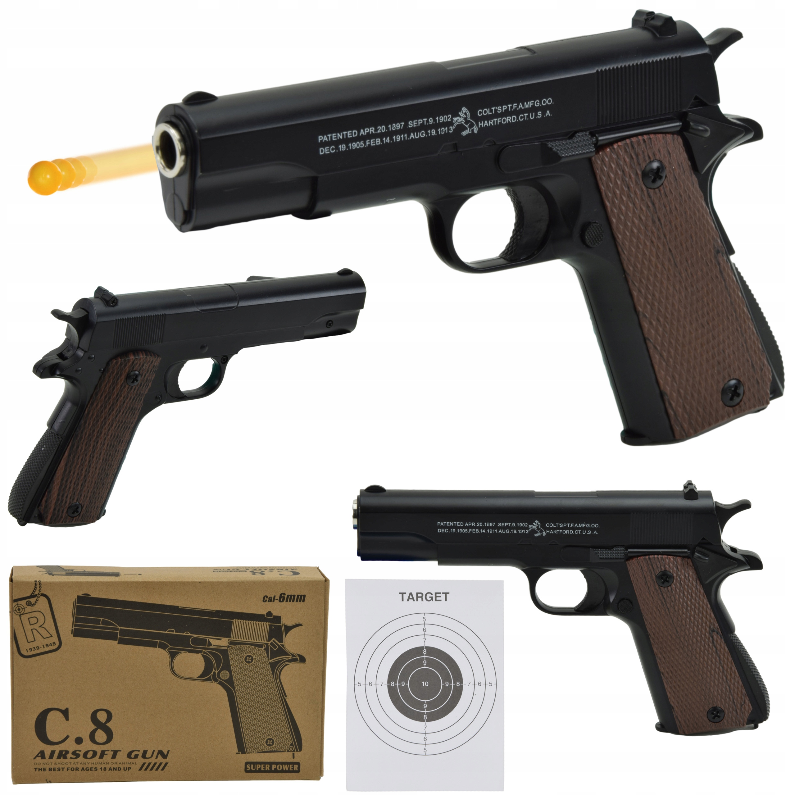 REPLIKA METAL ASG BROŃ PISTOLET NA KULKI KARABIN Rodzaj pistolety