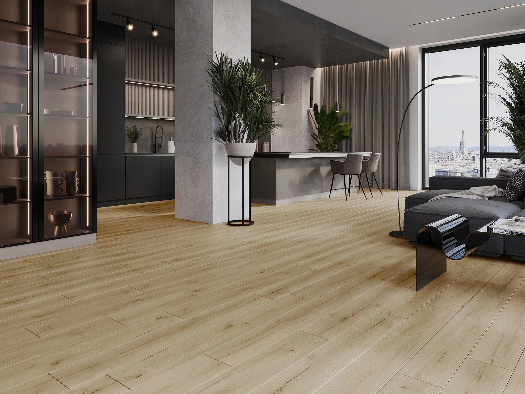 MEXEN BUFFALO PANELE WINYLOWE SPC 6,5 MM PODKŁAD IXPE 4 V-FUGA DĄB Szerokość produktu 18.2 cm