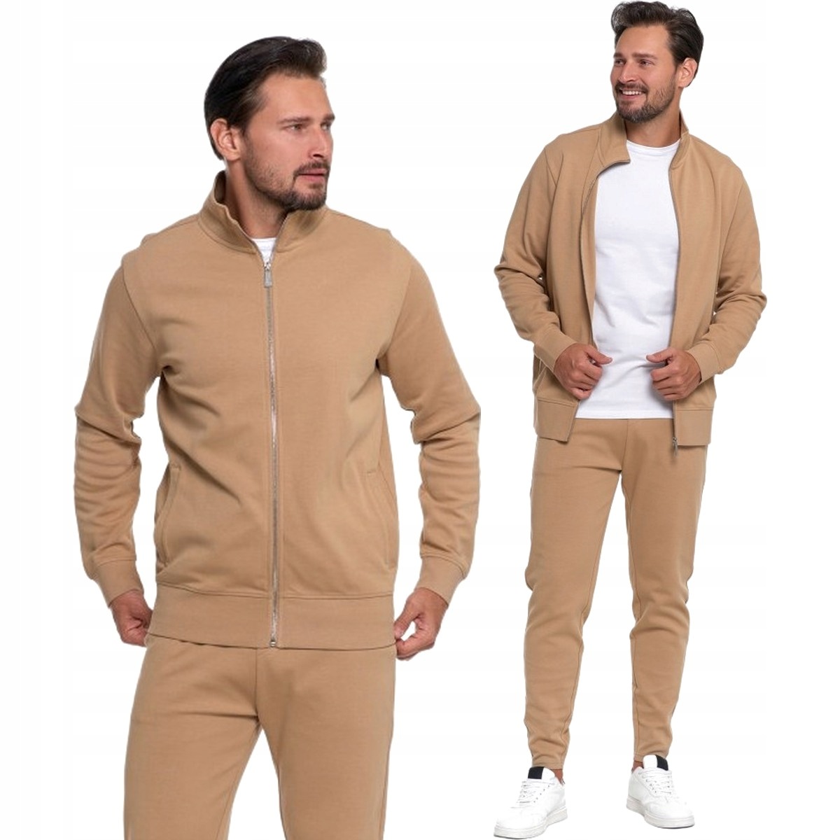 Bavlněná pánská mikina Moraj OBM5600-003 béžová L