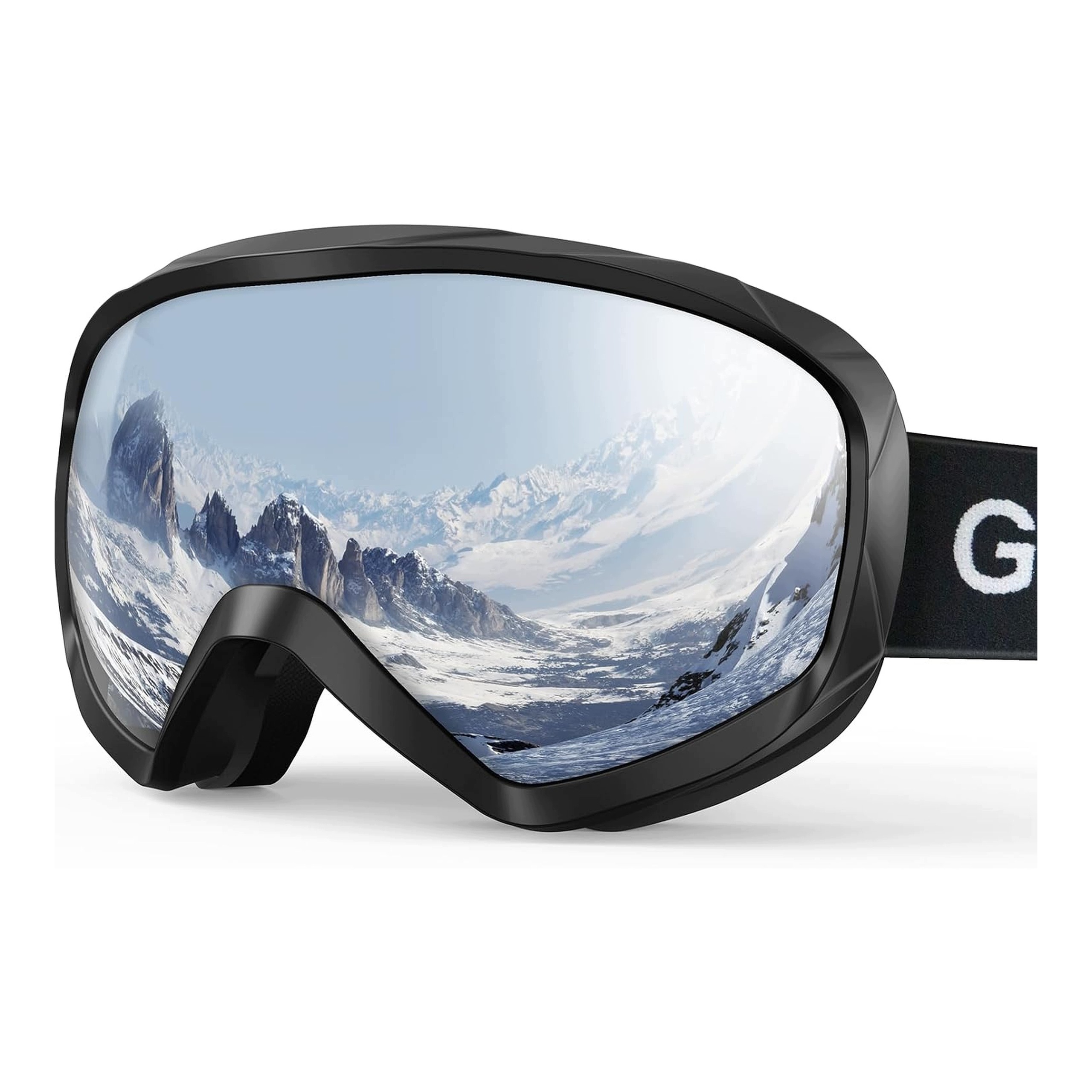 Gogle narciarskie Snowboardowe lustrzane GlaRid czarne UV-400 Otg Anti-Fog