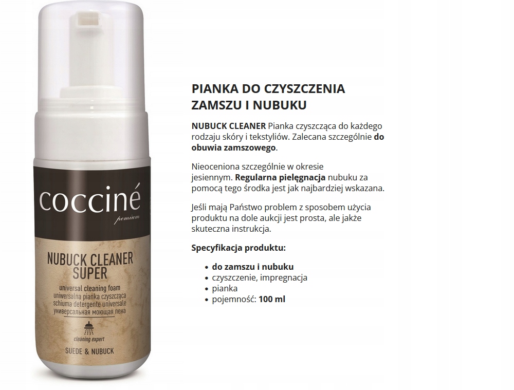 ZESTAW ZAMSZ I NUBUK SZCZOTKA PIANKA IMPREGNAT Stan opakowania oryginalne