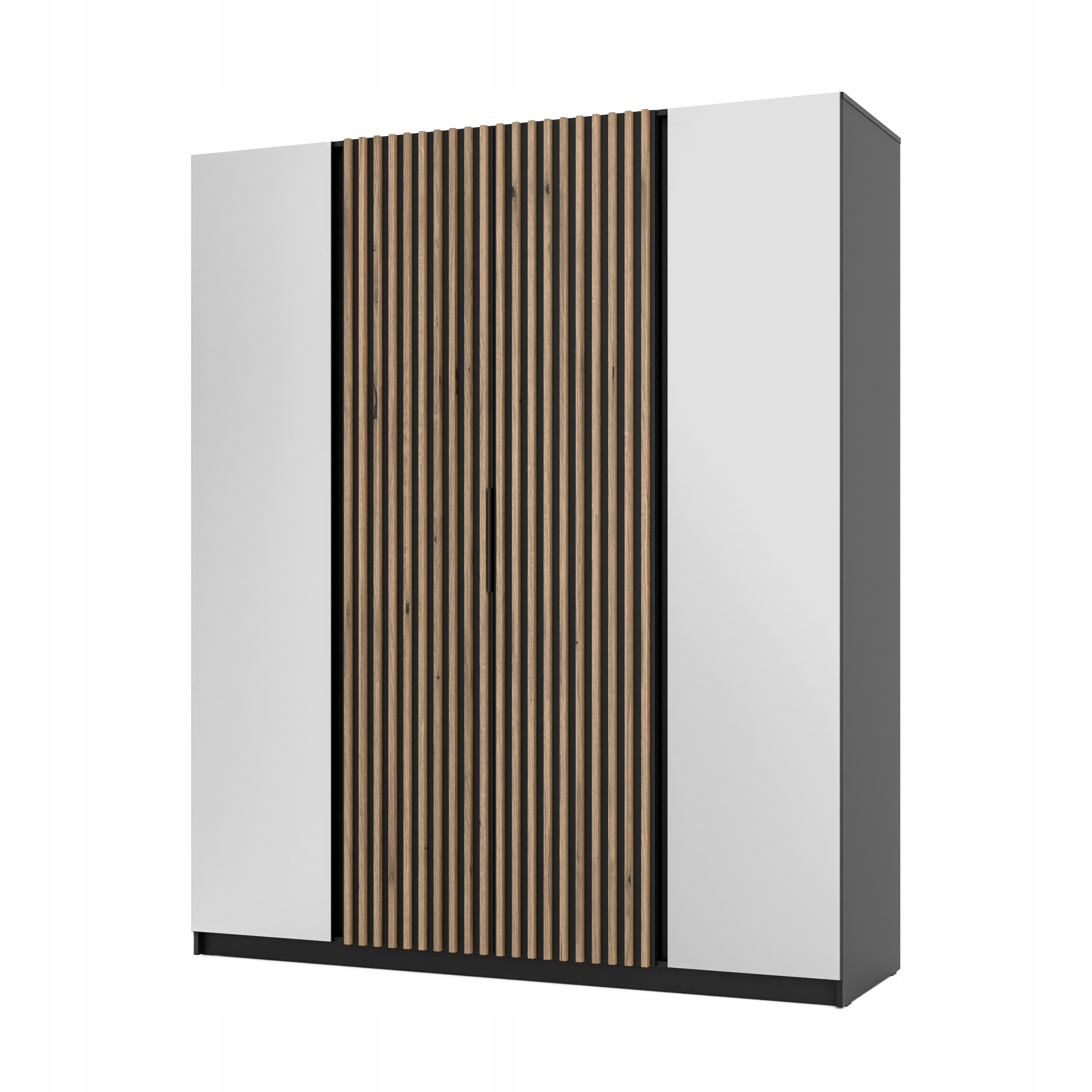 Elegantní velká prostorná Skříň Maja 2 Zrcadlo 2LAM Dveře Zásuvky Tyč