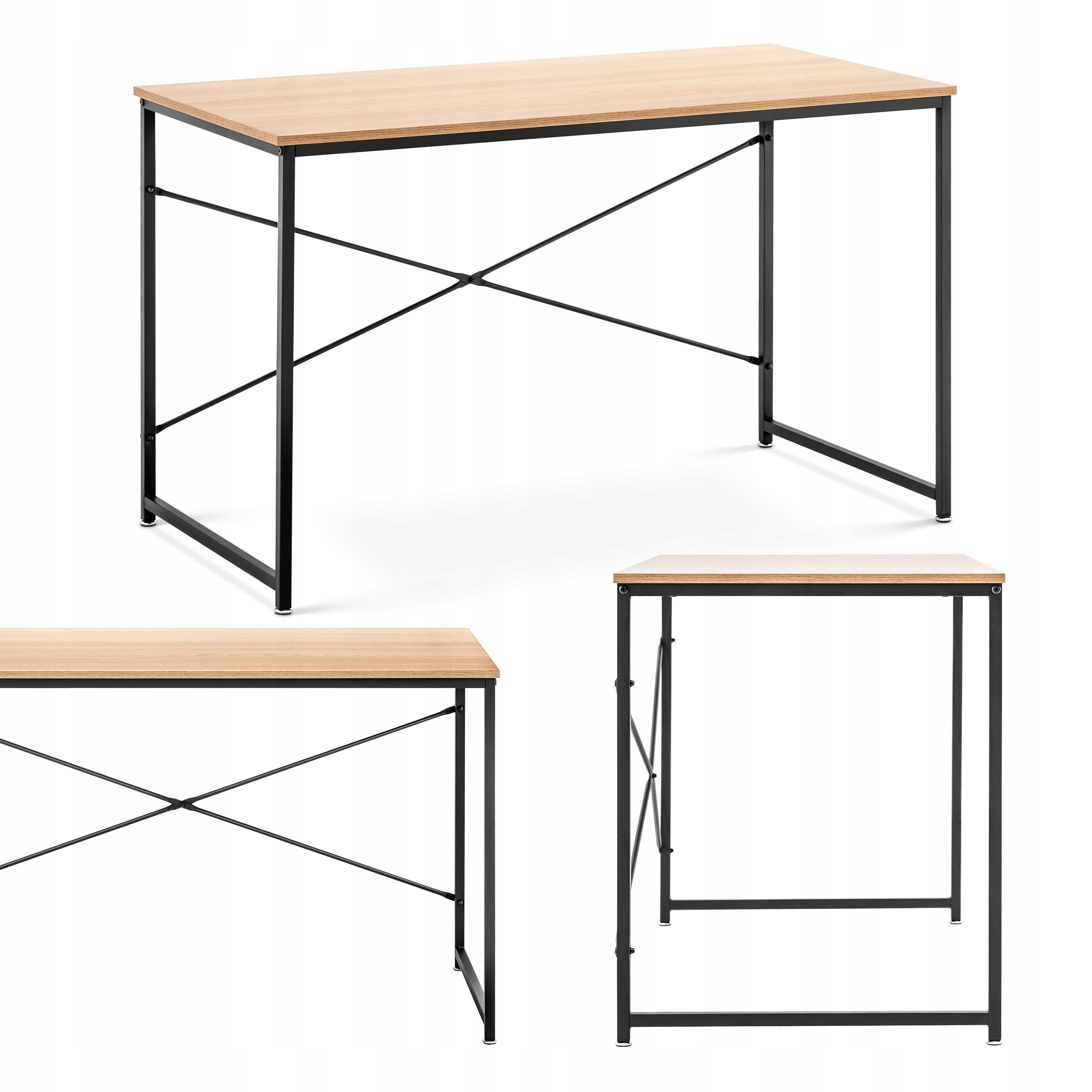 

Biurko Domowe Blat 120x60cm Regulowane Nóżki Loft