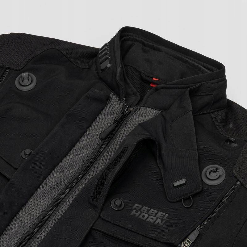 KURTKA TEKSTYLNA REBELHORN RANGE BLACK czarna rozm. 2XL / XXL Model RANGE-TJ
