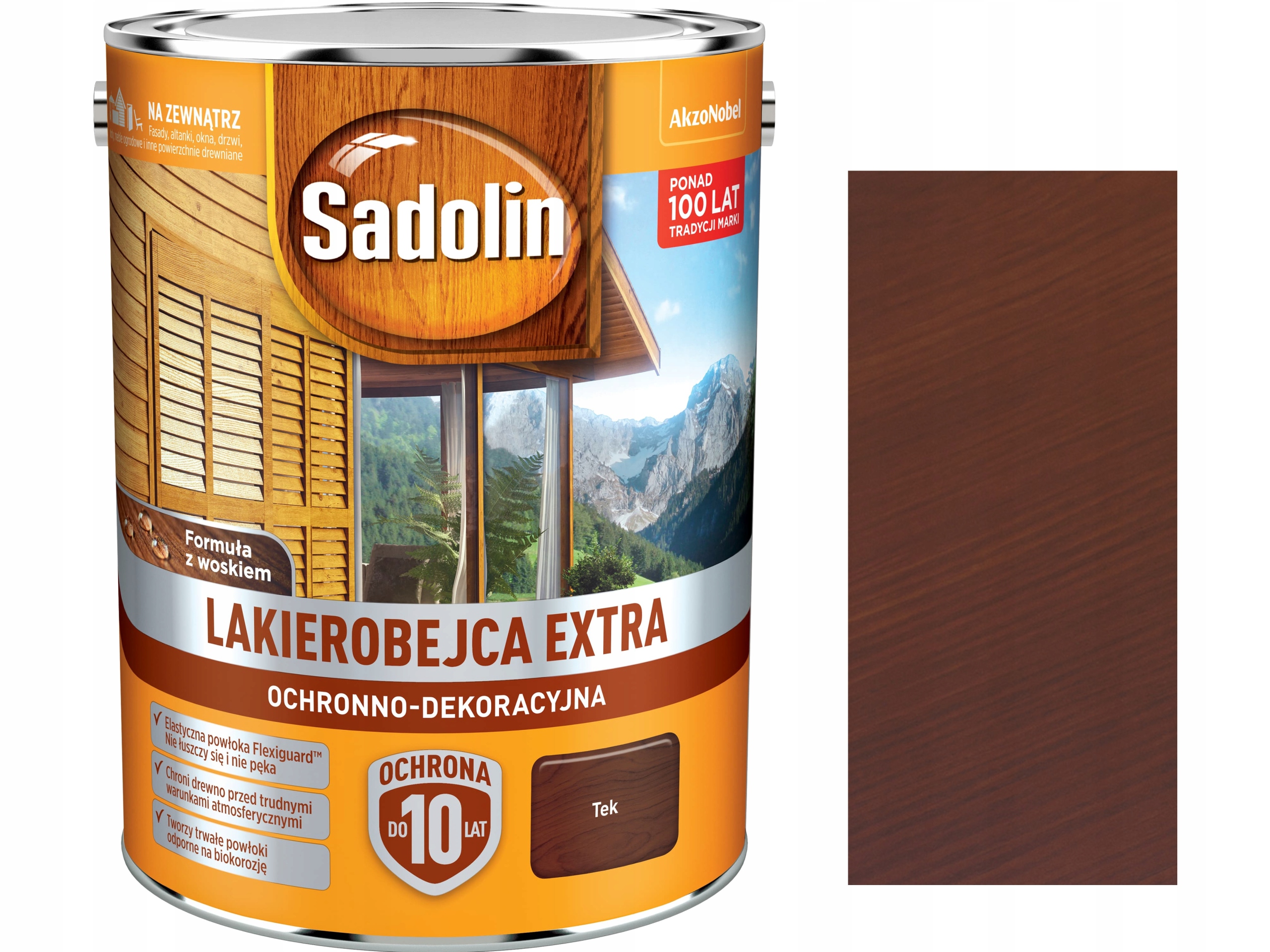 Lakierobejca dekoracyjno-ochronna Sadolin ExTRA Tek 5L