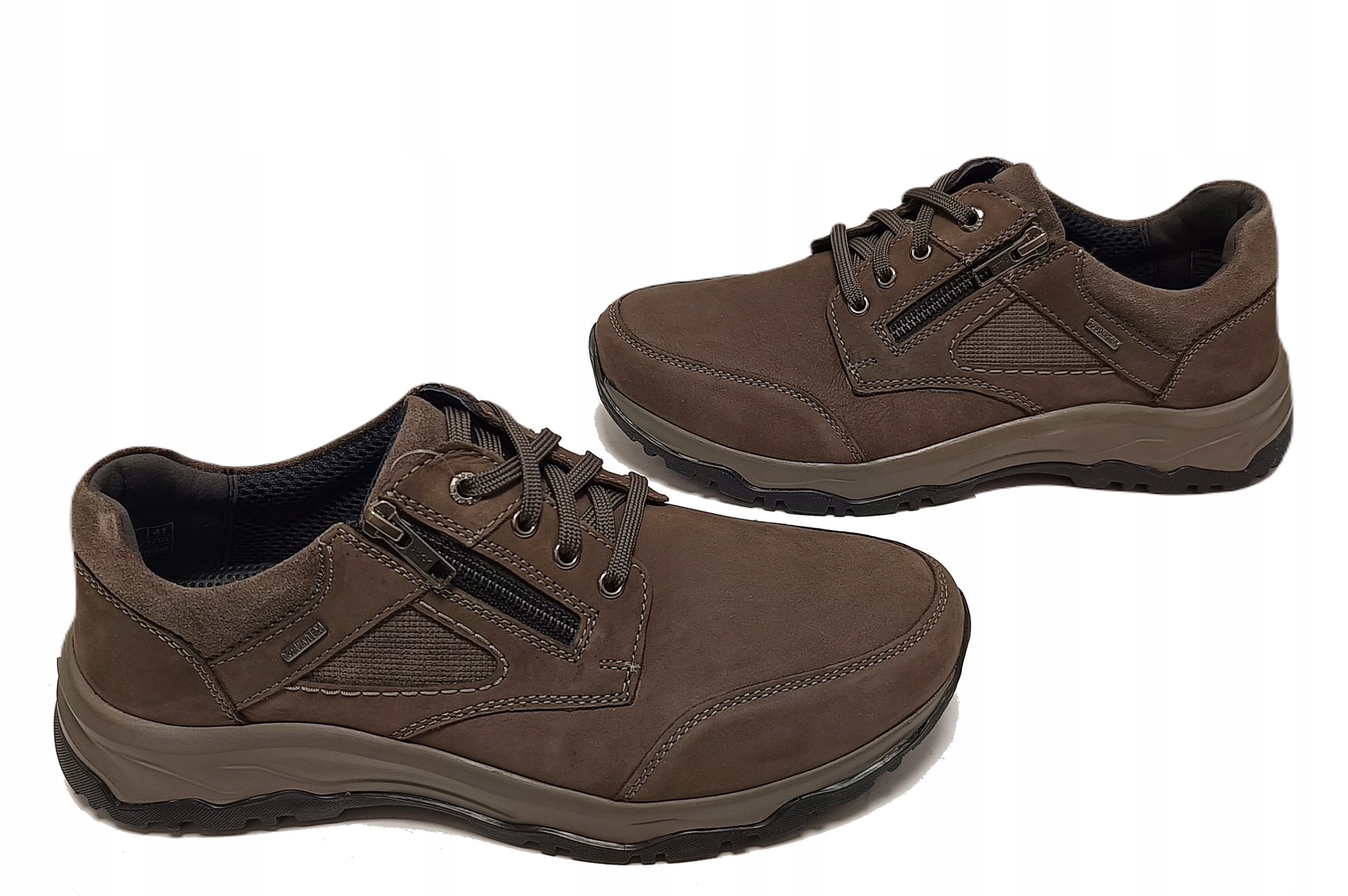 šněrovací polobotky se zipem Josef Seibel 14455 hnědá membrána Topdrytex r 41