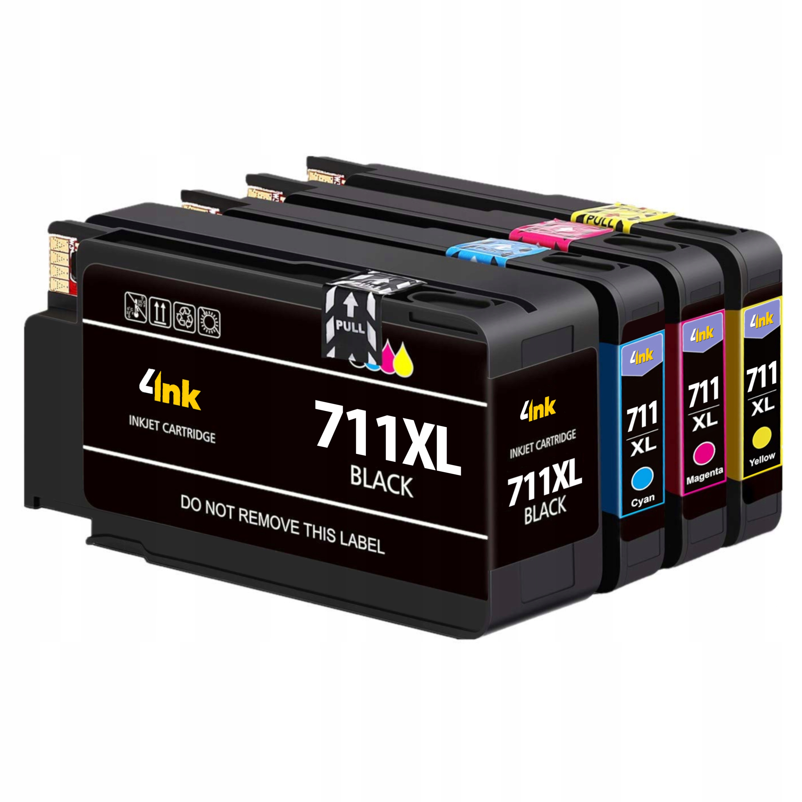 

4x Tusz 711 XL Do Hp T120 T125 T130 T520 T525 T530