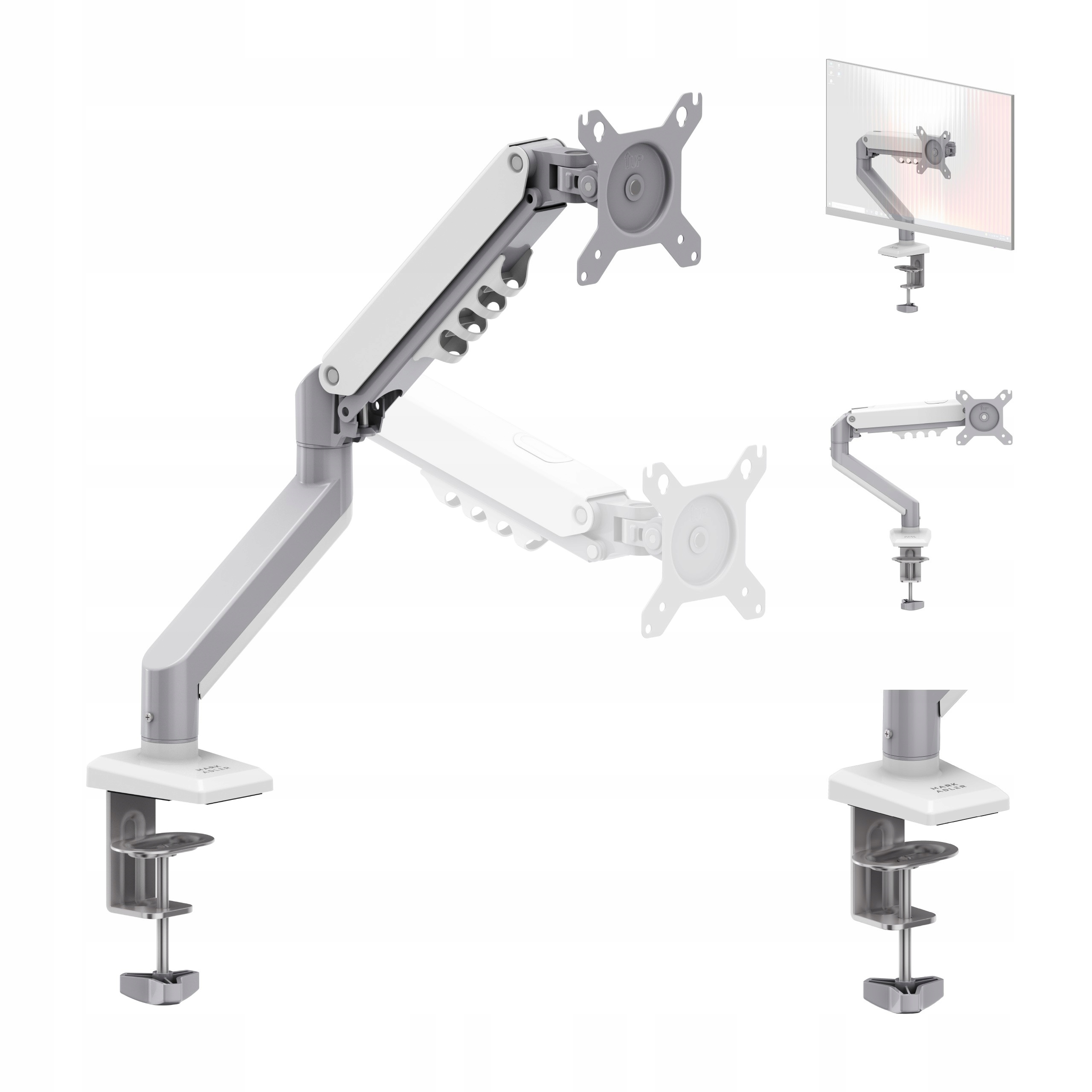 Uchwyt na monitor 15-32 cal Mark Adler regulowany bez wiercenia