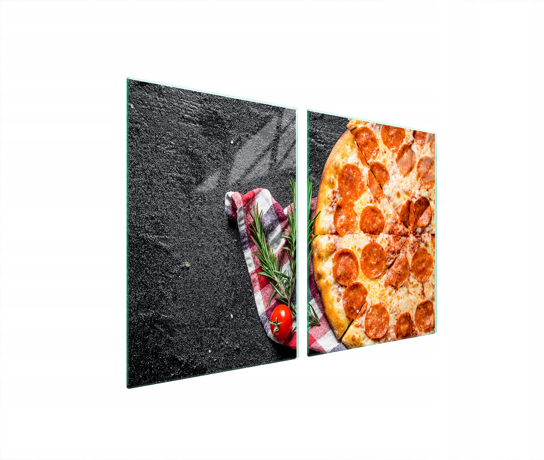 Skleněná Ochranná Deska Do Kuchyně 2x45x52 Pizza Tvrzené Sklo