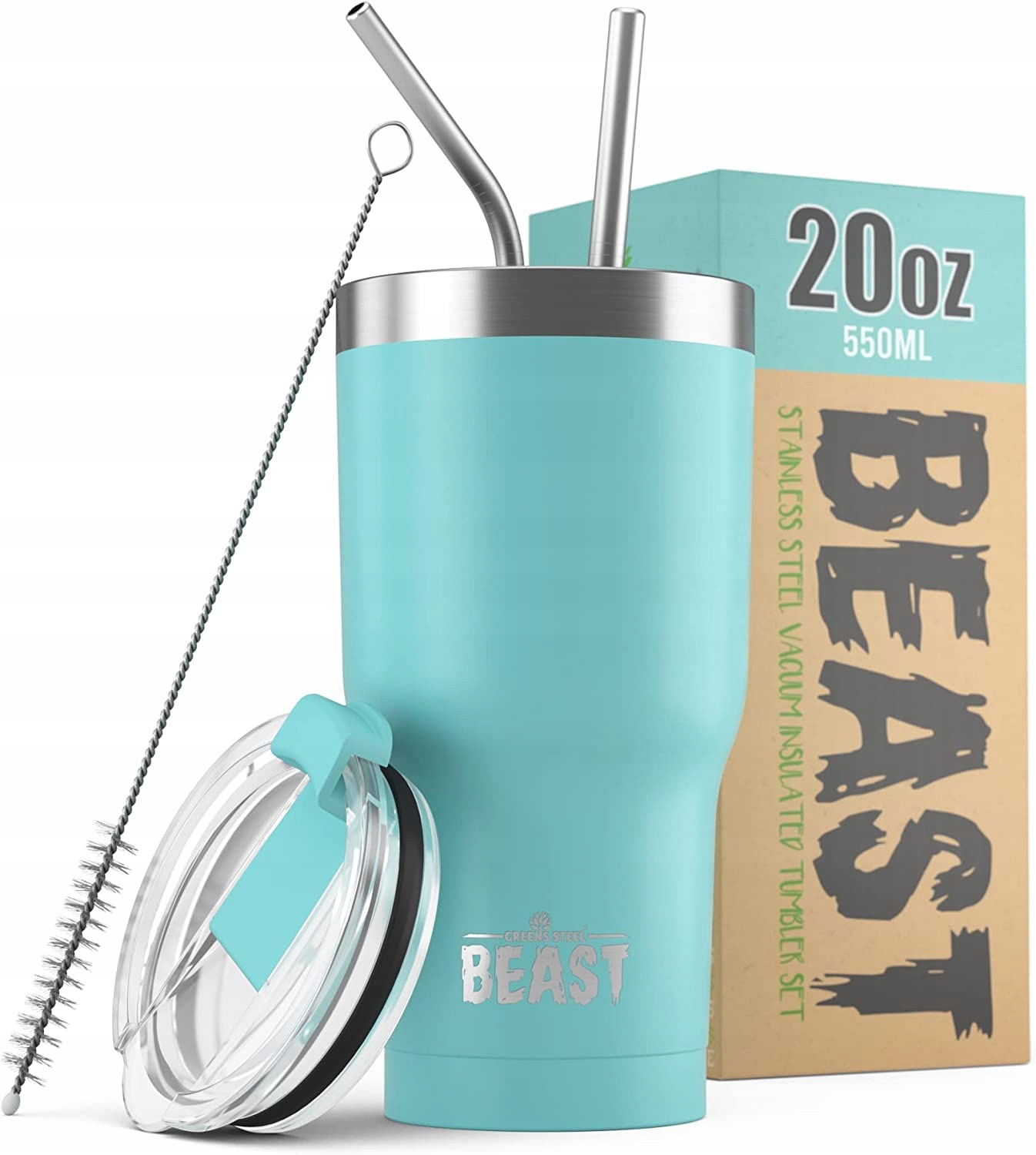 Greens Steel Beast Tumbler 550 ml Modrá Nerezová Ocel Termos