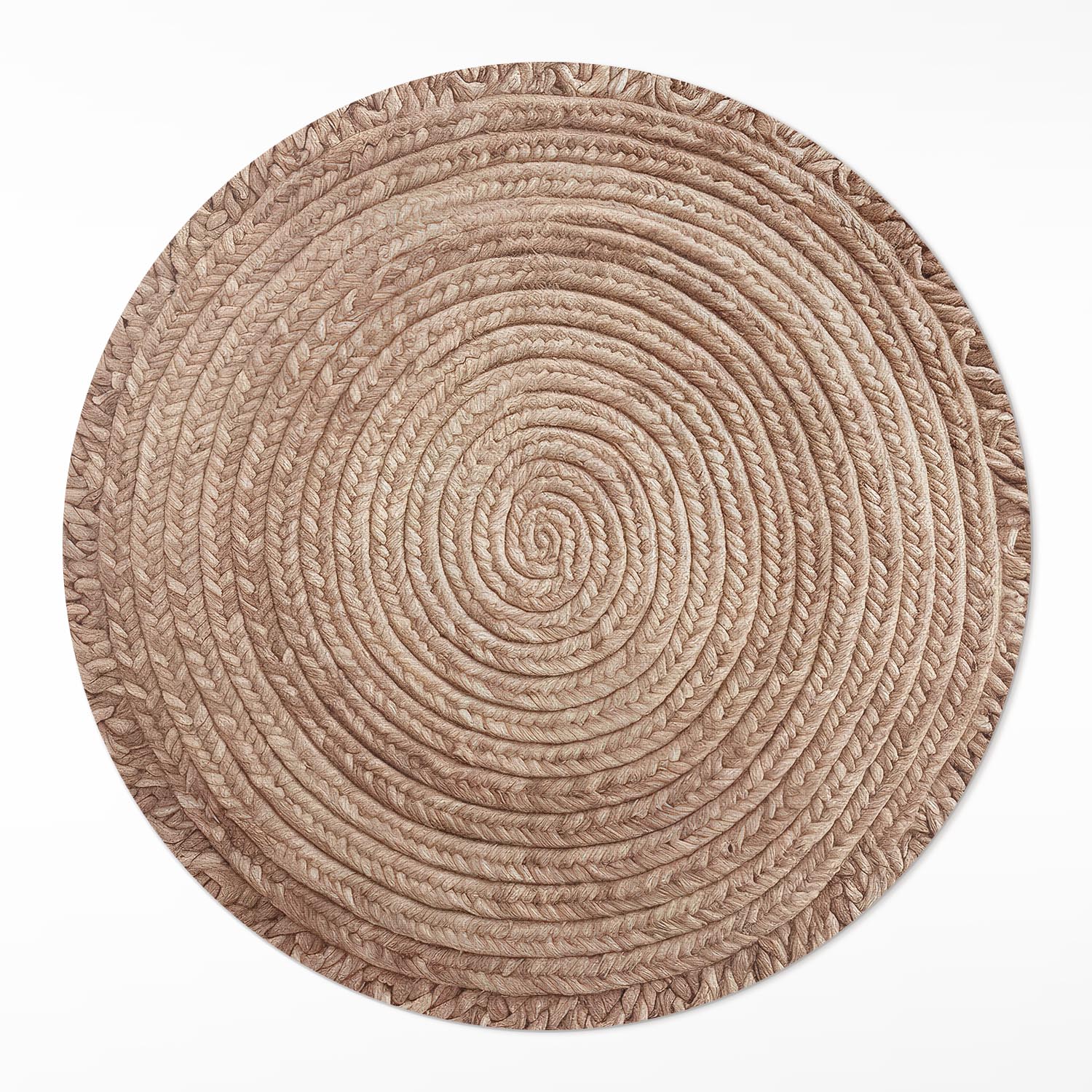 Kruhový dekoratívny vinylový koberec pod stôl Šnúrkové kompozície ⌀ 120 cm