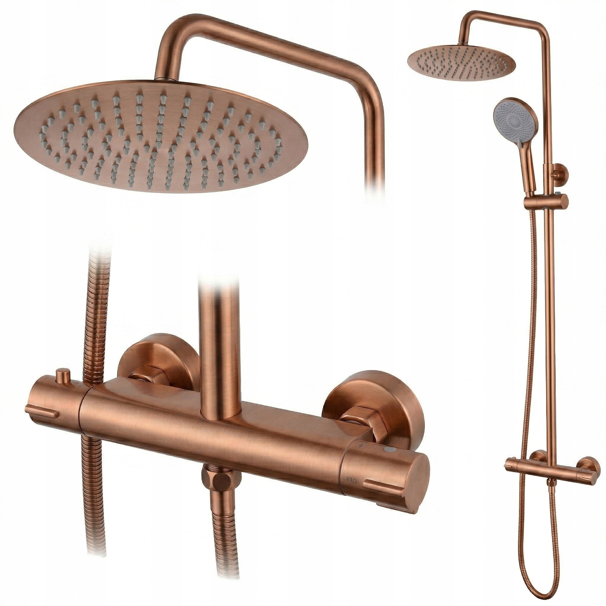 Sprchový Set Sprchovací termostat Měď Kartáčovaná Lungo Rea