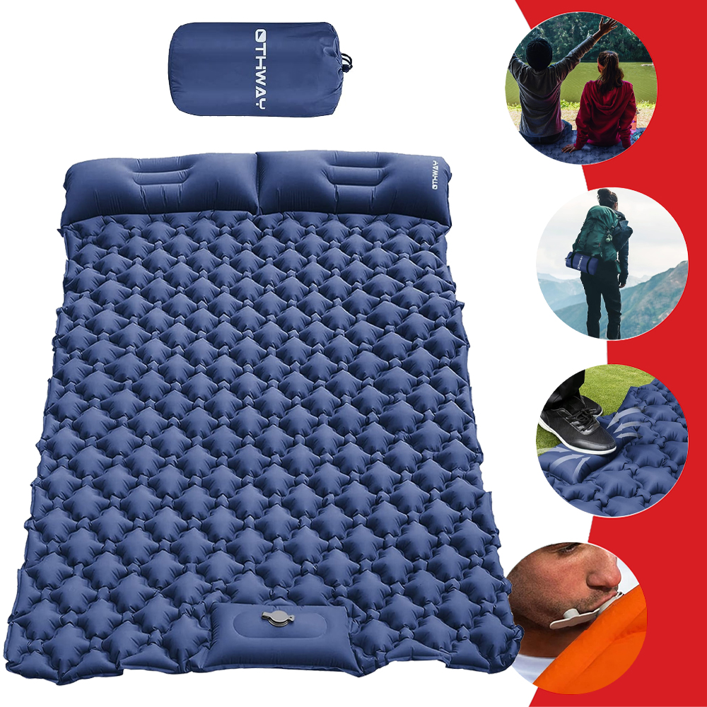 Samopompująca Mata Do Spania 200X120X6CM, Mata Na Kemping Z Pompką Nożną
