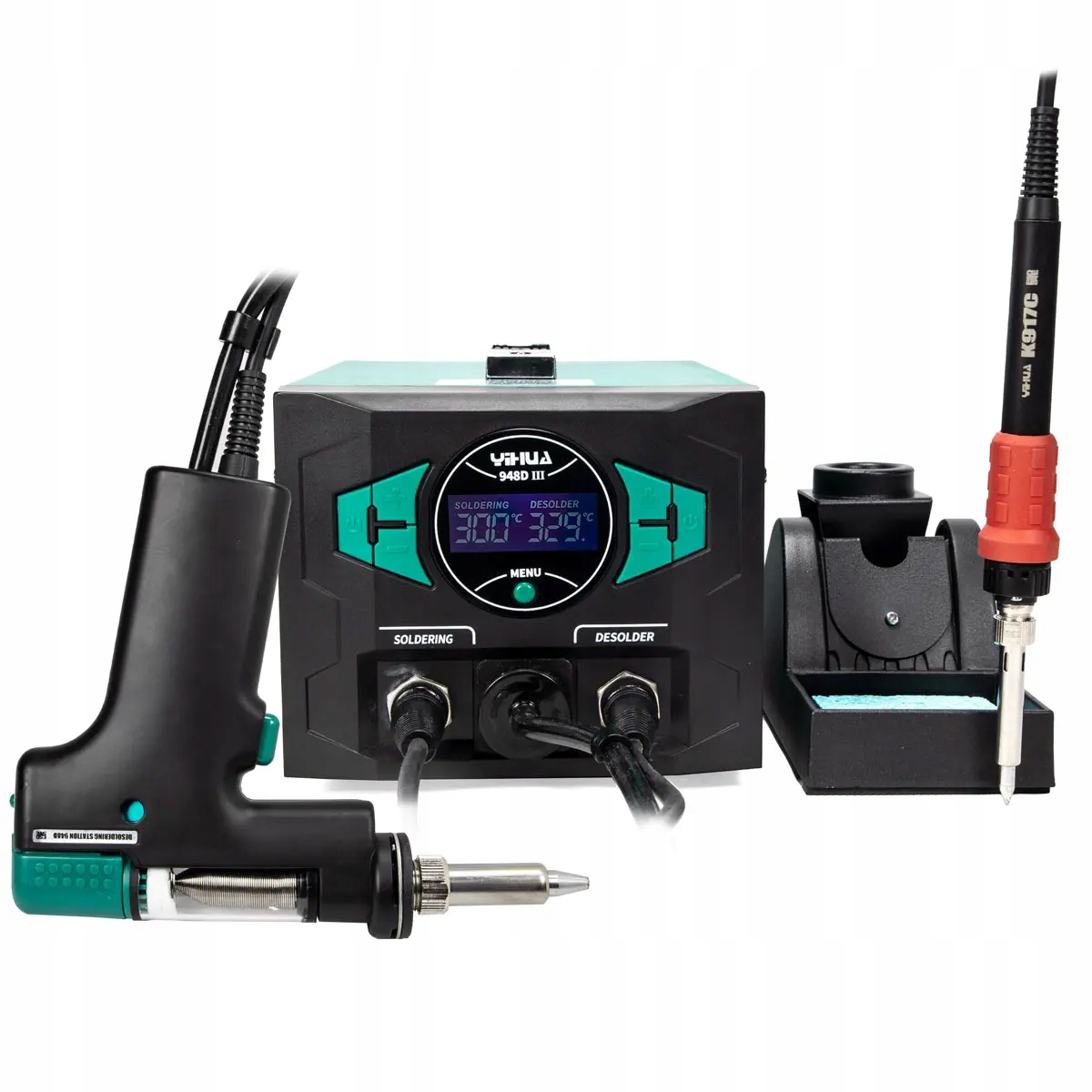 Pájecí stanice 2v1 hrotová odpáječka Yihua 948D III 290W LCD Esd Smd