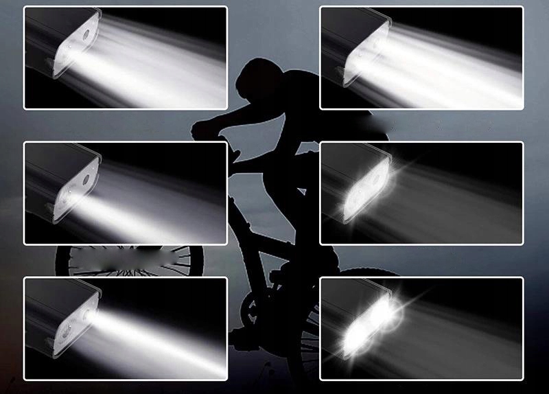 LAMPKA ROWEROWA LED PRZÓD 800 LUMENÓW MOCNA TYŁ OŚWIETLENIE ZESTAW OKAZJA Model Z