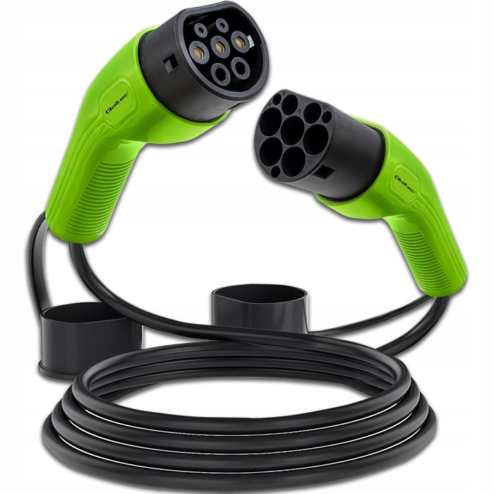 Nabíjecí kabel pro automobily Ev Qoltec Typ 2 7 kW 32 A 5 m Sada Pouzdro