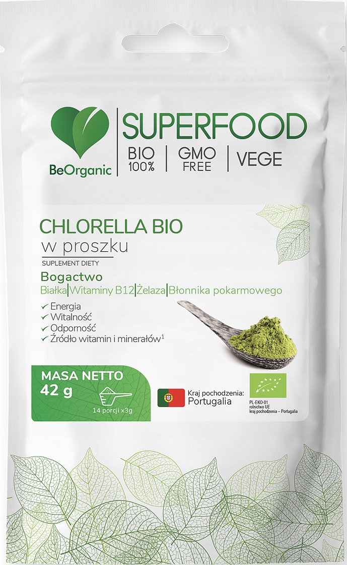 

BeOrganic Chlorella Bio Organiczna w proszku 42g