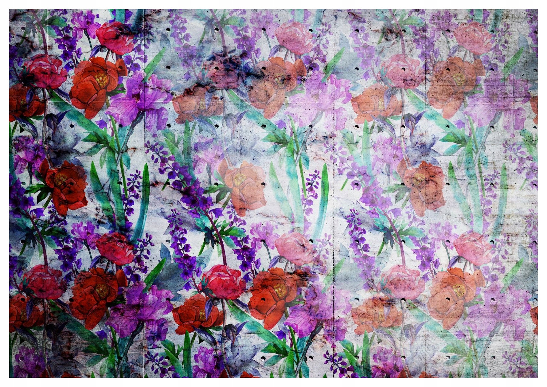 Fototapeta Květinová Provence Růže a levandule Vintage 200x140 lepidlo