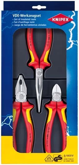 Sada izolovaných klieští pre elektrikárov 3-dielna Vde Knipex