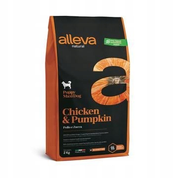 Alleva Natural Dog 12KG+2KG Sucha Karma Dla Szczeniąt Kurczak Z Dynią