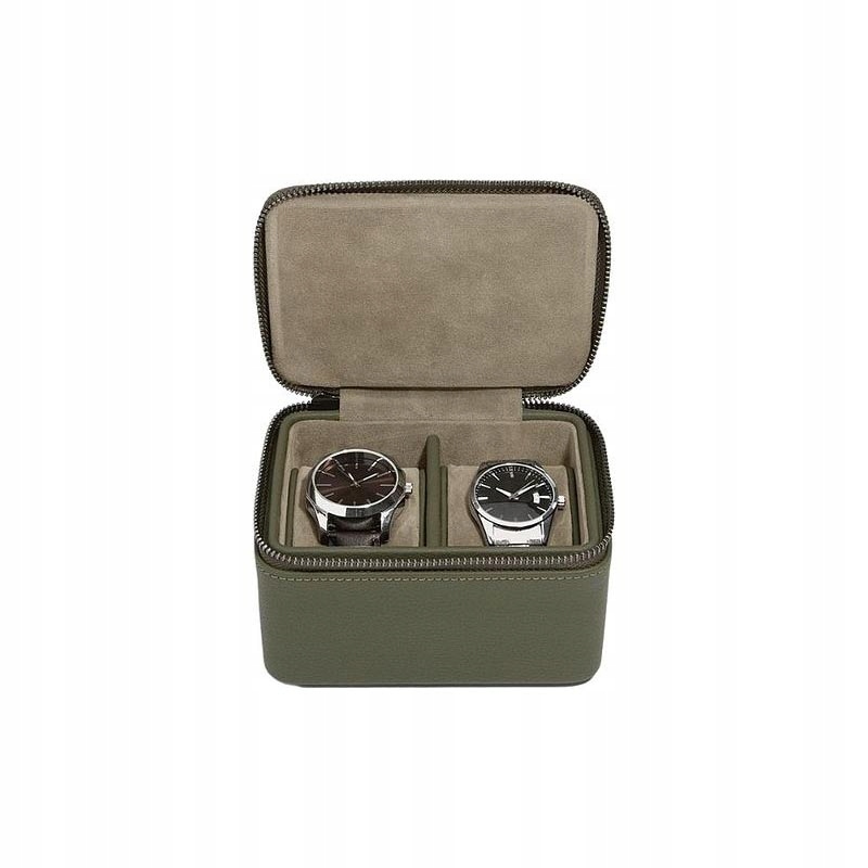 Pouzdro na 2-komorové hodinky (olivové) Classic Stackers