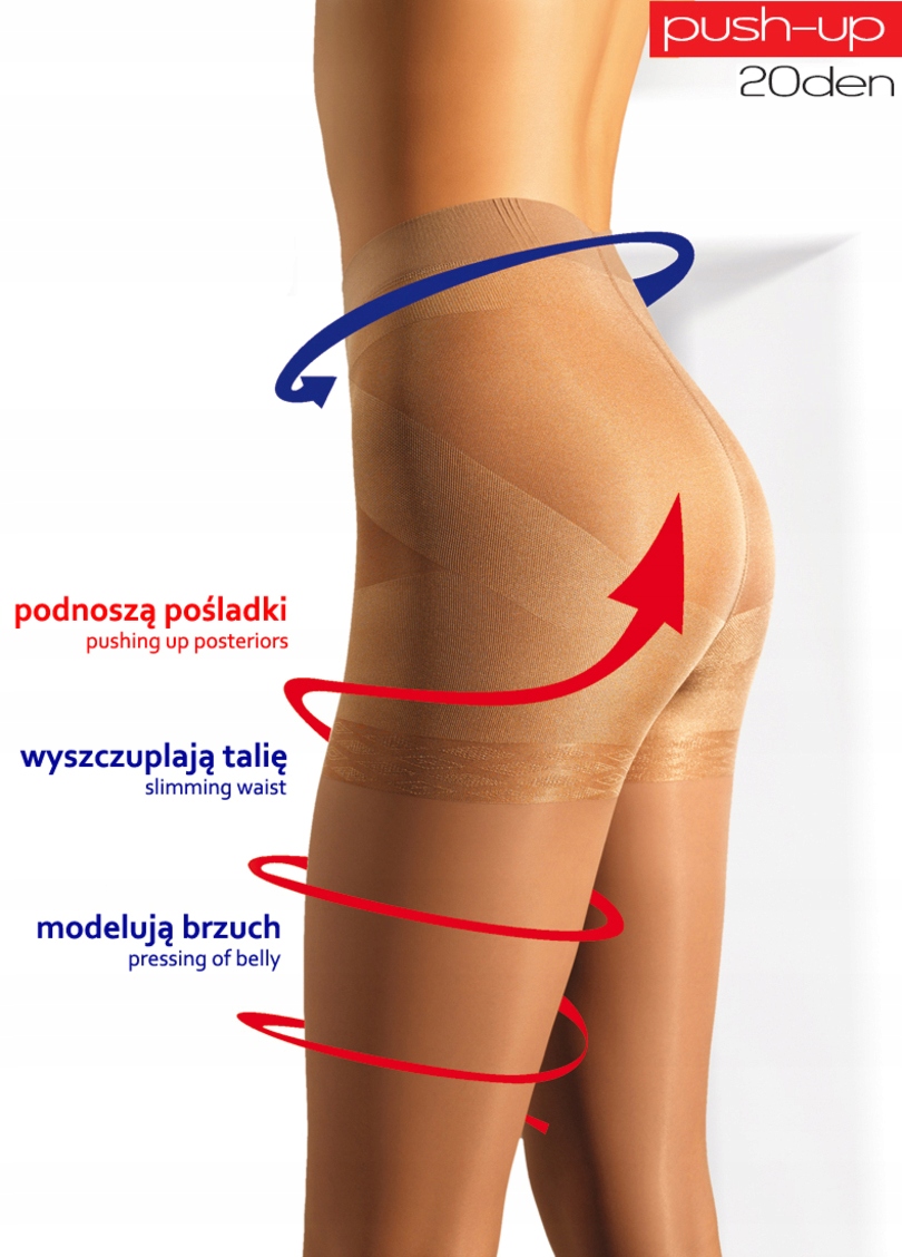 Mona rajstopy Push-Up 20 Den 3 visone