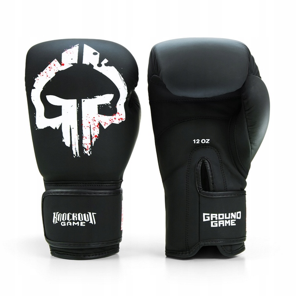 Rękawice bokserskie Ground Game Skullz 14 oz skóra naturalna