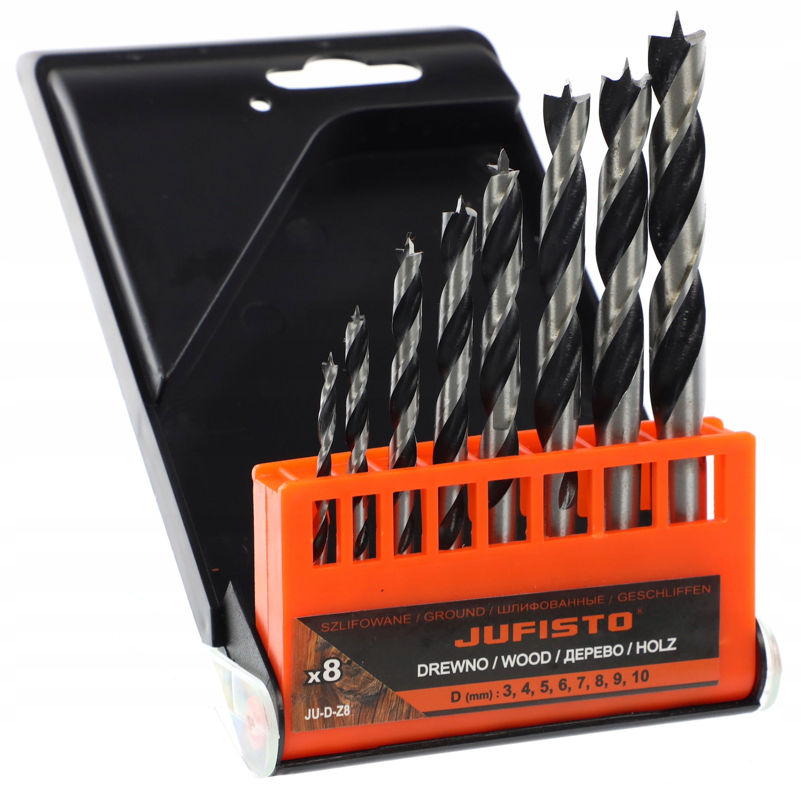 

Wiertła Do Drewna 3,0-10,0 MM Zestaw 8 Sztuk