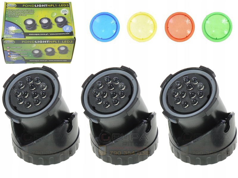 

Oświetlenie Led Do Oczka 3 Szt Czujnik Zmierzchu