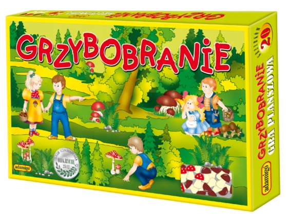 Grzybobranie. Gra planszowa, rodzinna. Adamigo.