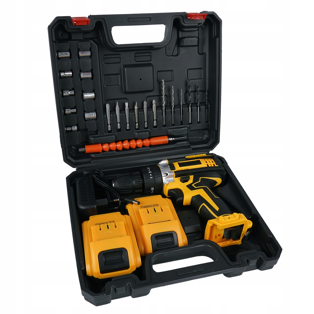 BEZPRZEWODOWA WIERTARKA 21V 2 PRĘDKOŚCI Z ŚWIATŁEM LED Rodzaj wiertarko-wkrętarka