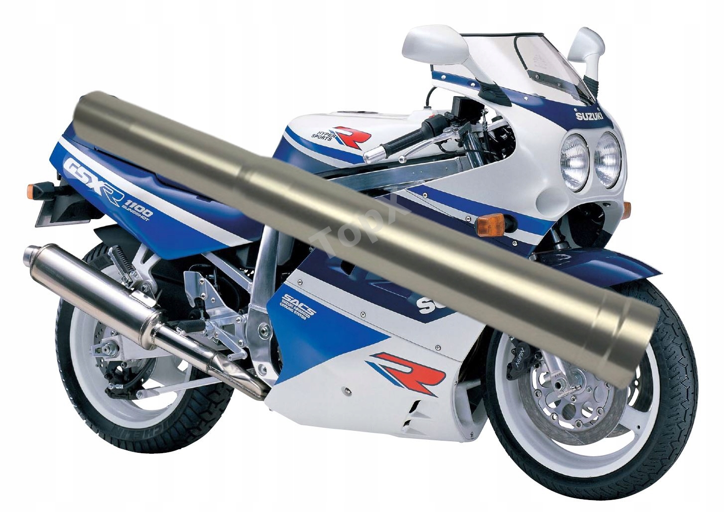 TopX Goleń Trubka laga tlumič Odpružení Suzuki Gsx-r Gsxr 1100 89-92