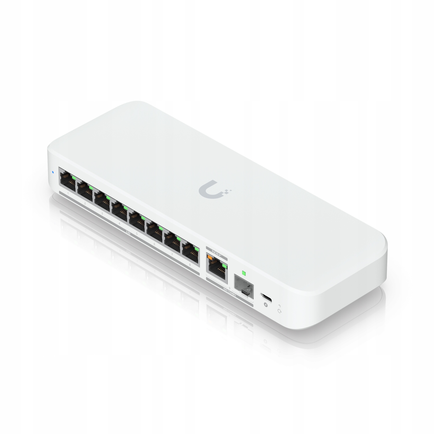 UBIQUITI UniFi Switch Flex, 8 port, (8) 2.5 GbE, (1) 10 GbE PoE+ SFP+ port combo — 8