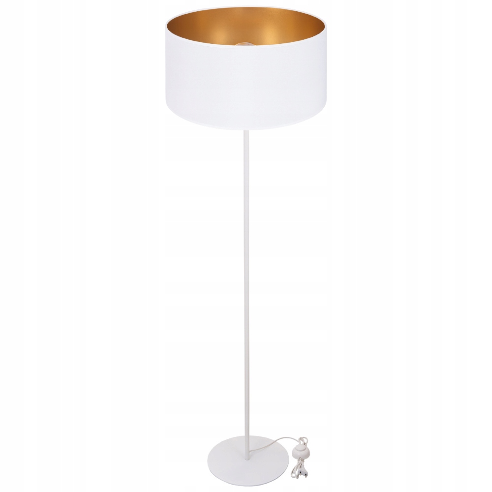 Veľká Stojaca Podlahová Lampa S Glamour Zlatým Tienidlom