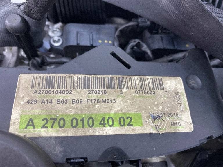 engine complete 270910 Mercedes A200 W176 2015r 1.6 CGI M270.910 156KM