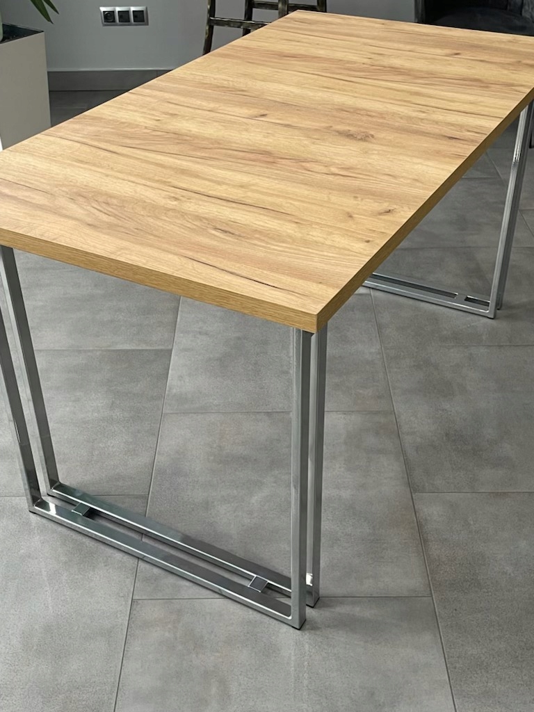 Zestaw GLAMOUR stół rozkładany + krzesła chrom Kod producenta GLAM01